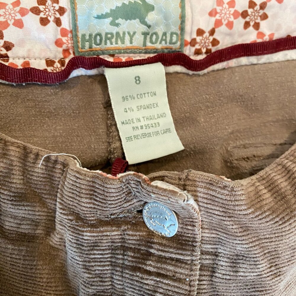 Horny Toad Corduroy Pants Sz 8 Brown #186Q - Picture 8 of 9